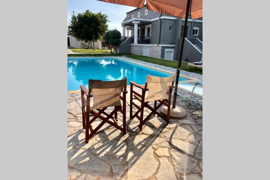 Sunlit Pool House Villa Posidhonia  Ngoại thất bức ảnh